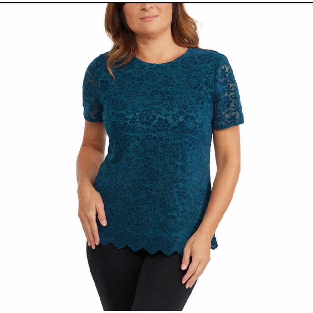 Teddi Rose Dark Green Blouse | XL | GUC
